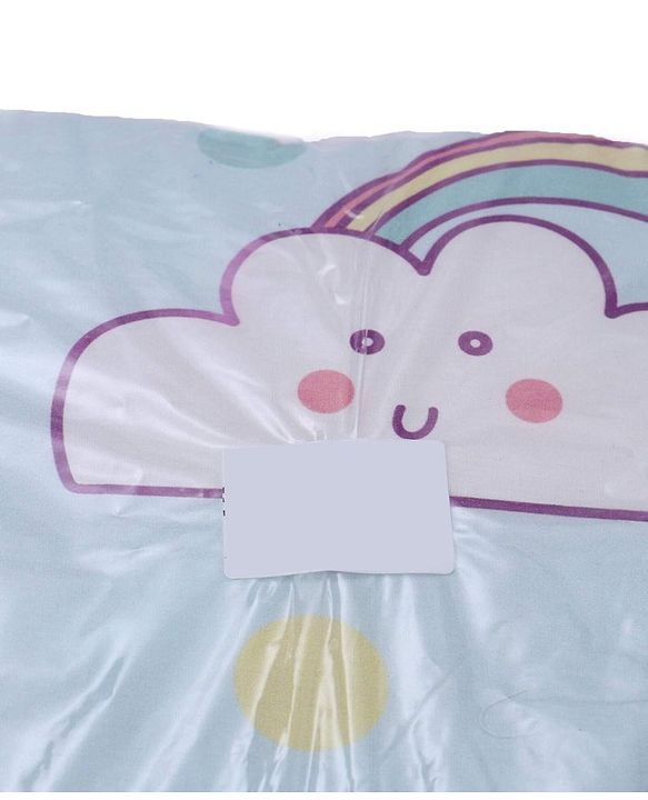 Babyhug 100% Cotton Cot Bumper Unicorn Print Regular - Blue (Cot not Included)