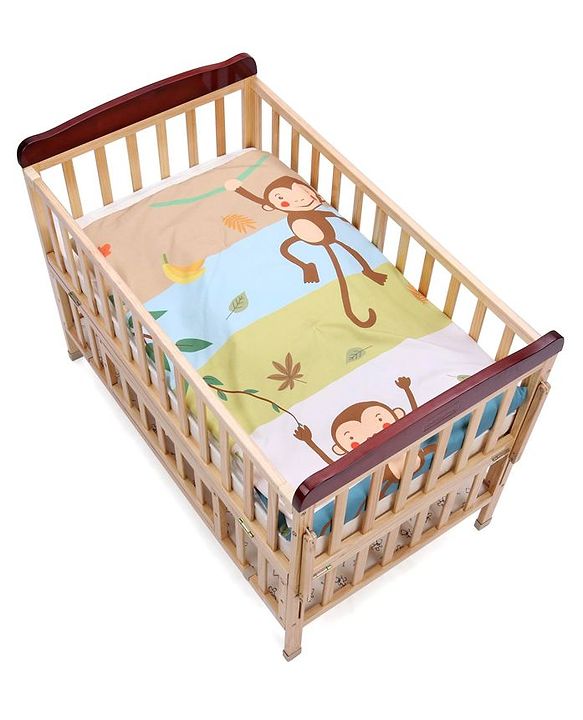 Babyhug Cotton Quilt Monkey Print - Multicolor