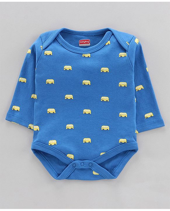 Babyhug 100% Cotton Full Sleeves Onesies Multiprint Pack of 7 - Multicolour