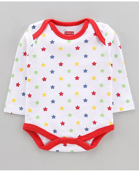 Babyhug 100% Cotton Full Sleeves Onesies Multiprint Pack of 7 - Multicolour