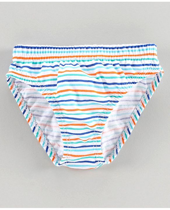 Babyhug 100% Cotton Brief Dino Print Pack of 3 - Blue