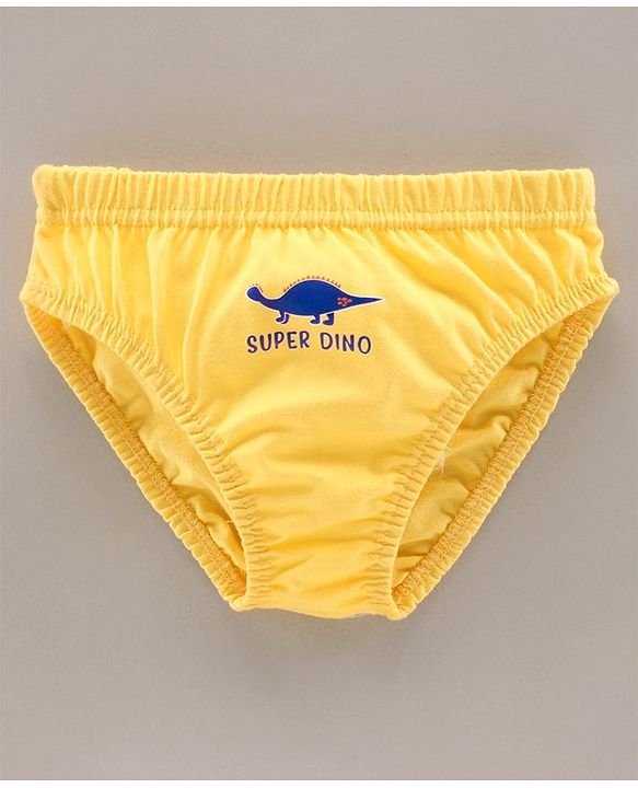 Babyhug 100% Cotton Briefs Pack of 3 - Yellow White