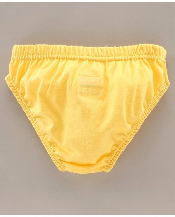 Babyhug 100% Cotton Briefs Pack of 3 - Yellow White