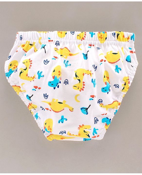 Babyhug 100% Cotton Briefs Pack of 3 - Yellow White
