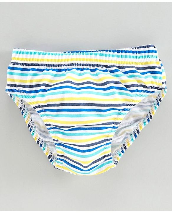 Babyhug 100% Cotton Briefs Vehicle Print Pack of 3 - Blue Yellow White