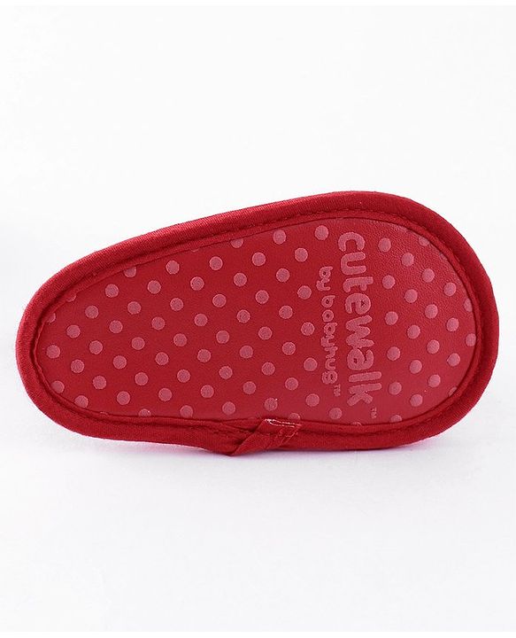 Cute Walk by Babyhug Booties - Red