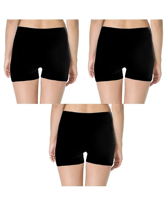 Adira Pack Of 3 Solid UnderDress Shorts Black Online in India, Buy at Best  Price from  - 8323383