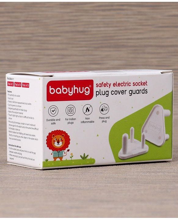 Babyhug Safety Electric Socket Plug Cover Guards - Pack of 5