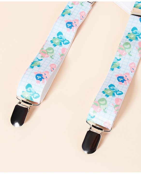 Babyhug Suspenders Floral Print - Multicolor