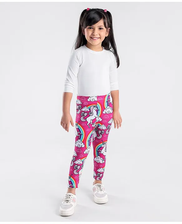Buy Kookie Kids Full Length Lounge Pant Unicorn Print Pink for Girls  (9-12Months) Online in India, Shop at  - 8330663
