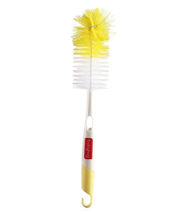 Babyhug Bottle & Nipple Cleaning Brush - Yellow White