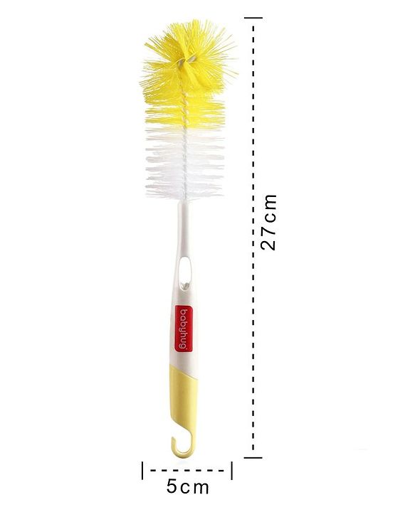 Babyhug Bottle & Nipple Cleaning Brush - Yellow White
