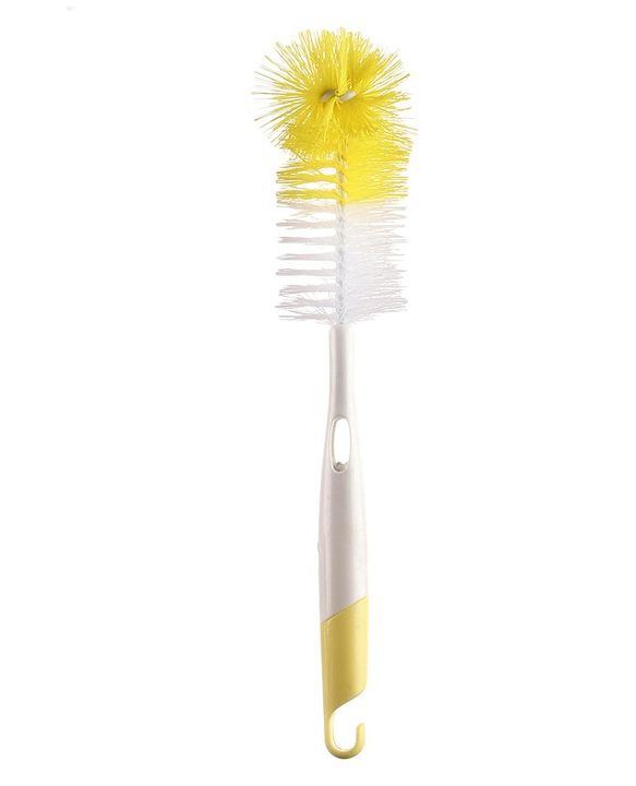 Babyhug Bottle & Nipple Cleaning Brush - Yellow White