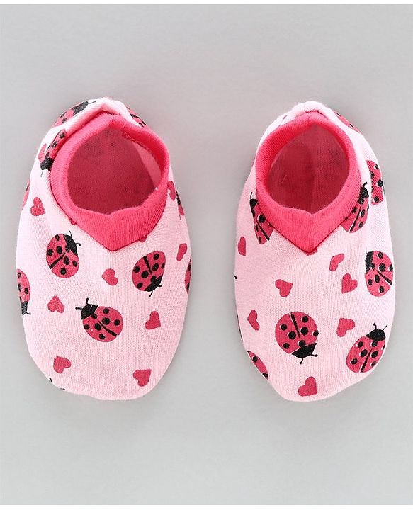 Babyhug Cap Mitten & Booties Pink - Diameter 12 cm