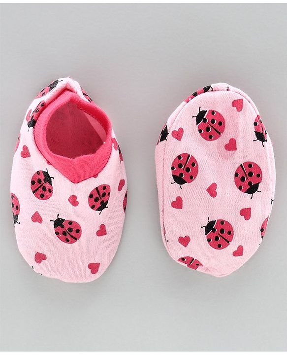 Babyhug Cap Mitten & Booties Pink - Diameter 12 cm