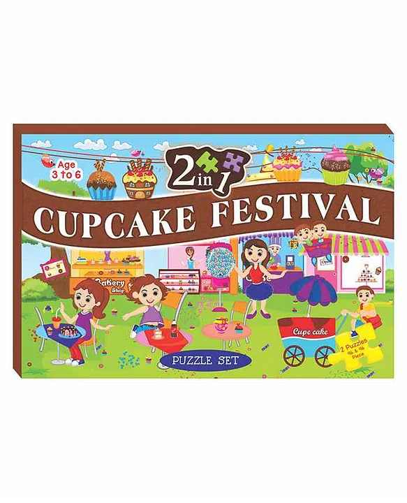 Art Factory EVA Foam Cup Cake Festival Jigsaw Puzzle Set of 2 96 Pieces  Each Online India, Buy Puzzle Games & Toys for (3-6Years) at  -  8356069