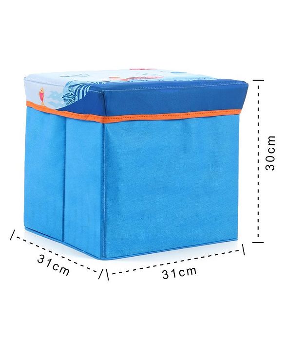 Babyhug Sto-Sit Foldable Storage Box  Fish Print - Blue
