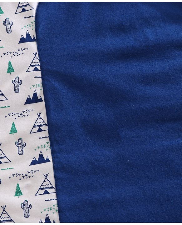 Babyhug 100% Cotton Mosquito Net Bedding Set Desert Print - Blue