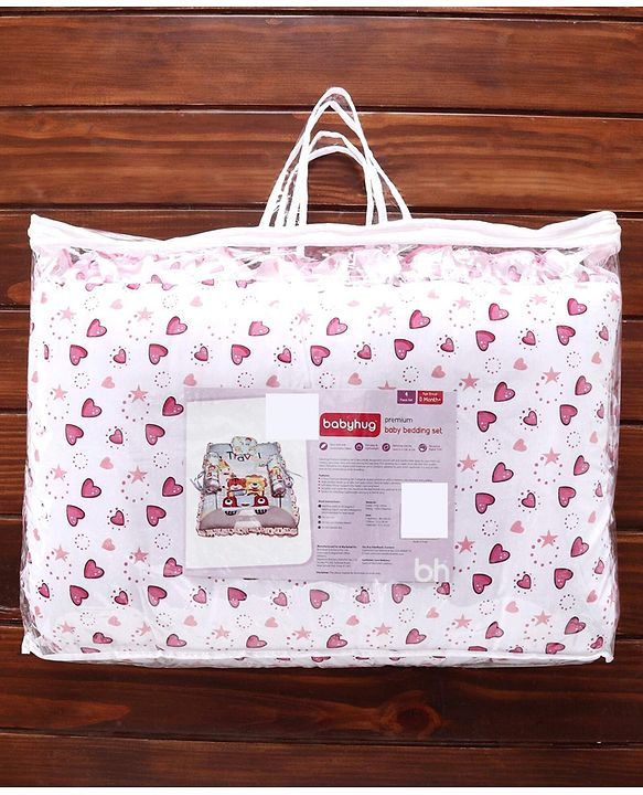 Babyhug Bedding Set Unicorn Print - Pink