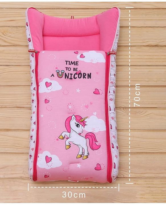 Babyhug Premium Sleeping Bag Unicorn Print - Pink
