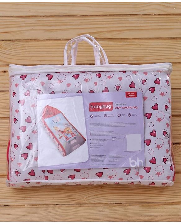 Babyhug Premium Sleeping Bag Unicorn Print - Pink