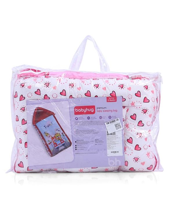 Babyhug Premium Sleeping Bag Unicorn Print - Pink