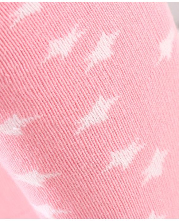 Cute Walk By Babyhug Anti-Bacterial Footed Tights Star Print - Pink