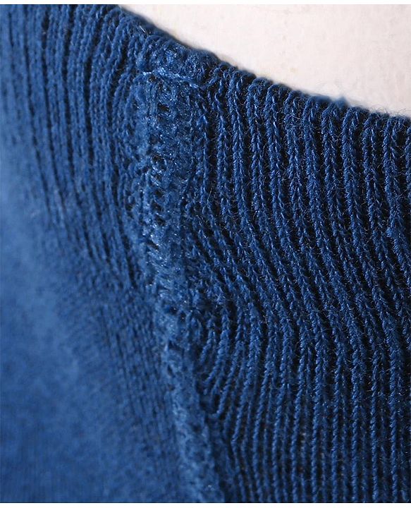 Cute Walk by Babyhug Antibacterial Footed Tights Star Design - Navy Blue