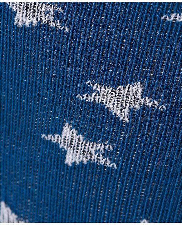 Cute Walk by Babyhug Antibacterial Footed Tights Star Design - Navy Blue