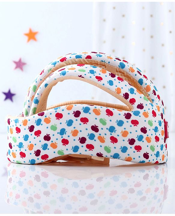 Babyhug Premium Printed Baby Safety Helmet - White