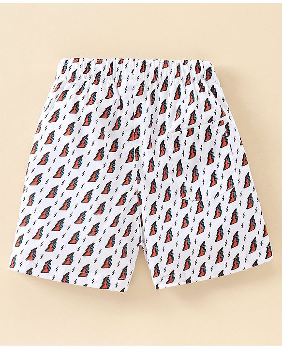 Babyhug 100% Cotton Boxer Basket Ball Print Pack of 3 - Blue