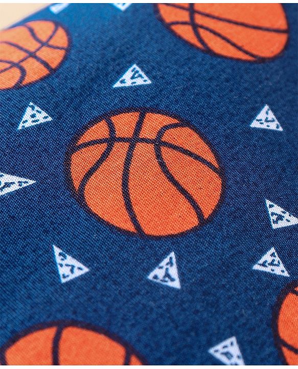 Babyhug 100% Cotton Boxer Basket Ball Print Pack of 3 - Blue