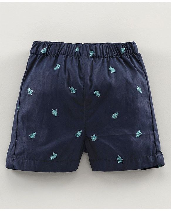 Babyhug 100% Cotton Boxers Multiprint Pack of 3 - Blue