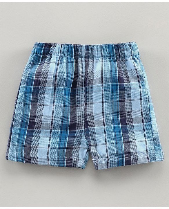 Babyhug 100% Cotton Boxers Multiprint Pack of 3 - Blue