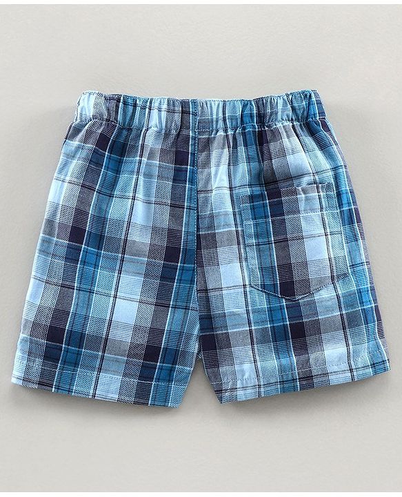 Babyhug 100% Cotton Boxers Multiprint Pack of 3 - Blue
