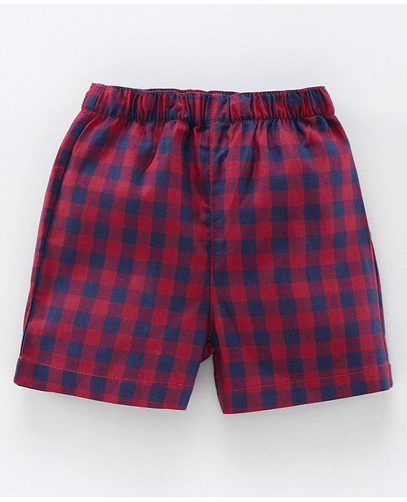 Babyhug 100% Cotton Boxers Pack of 2 - Navy Blue Red