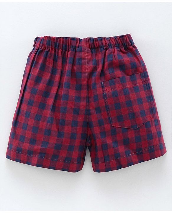 Babyhug 100% Cotton Boxers Pack of 2 - Navy Blue Red