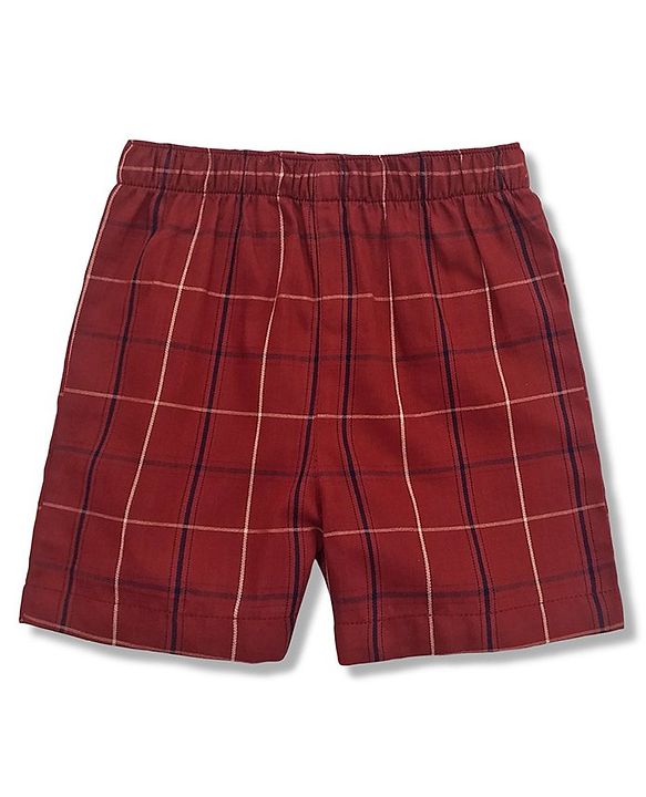 Babyhug 100% Cotton Boxers Shoes Print Pack of 2 - Red Blue