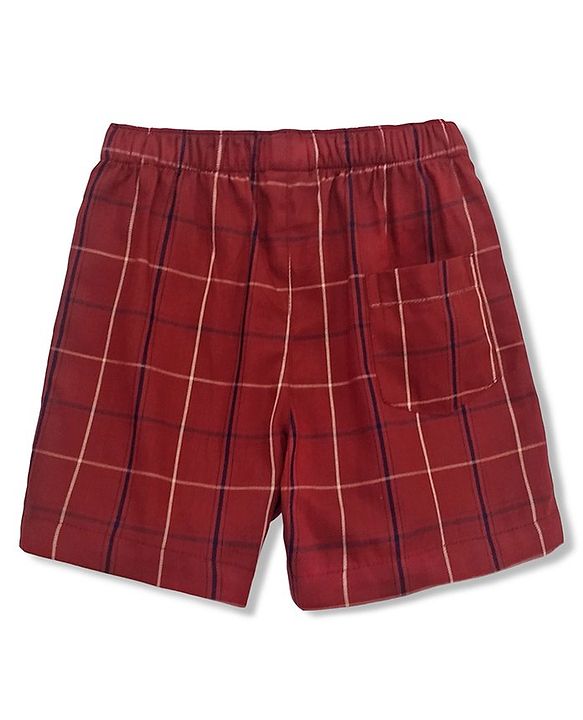 Babyhug 100% Cotton Boxers Shoes Print Pack of 2 - Red Blue