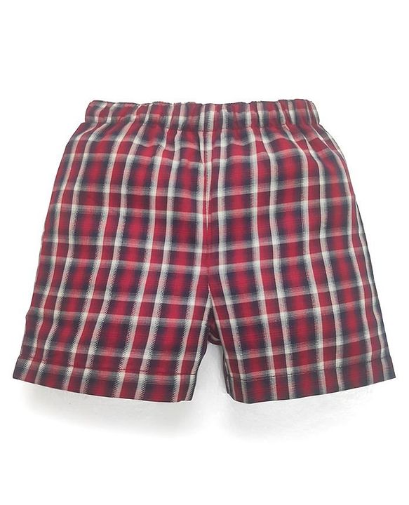 Babyhug 100% Cotton Boxers Star Print Pack of 2 - Blue Red