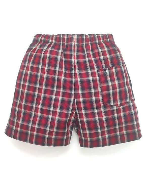 Babyhug 100% Cotton Boxers Star Print Pack of 2 - Blue Red