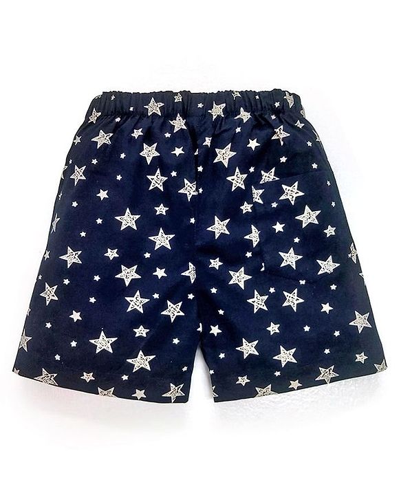Babyhug 100% Cotton Boxers Star Print Pack of 2 - Blue Red