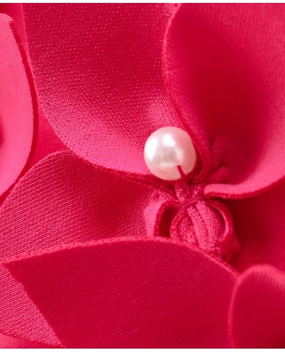 Babyhug Sleeveless Party Frock Floral Detail - Pink