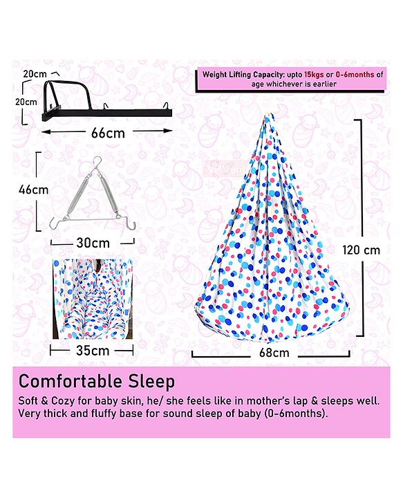 VParents Preemie Baby Swing Cradle with Mosquito Net Spring and