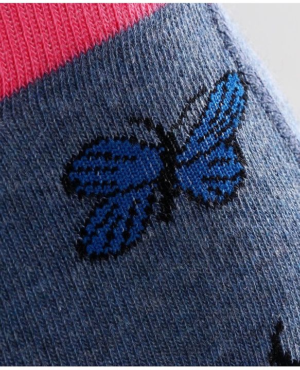 Cutewalk By Babyhug Anti Bacterial Footed Tights Butterfly Design - Multicolor