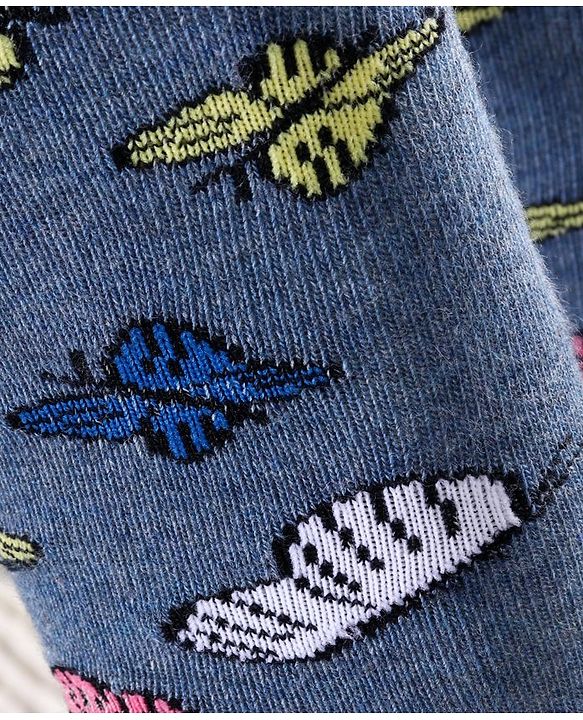 Cutewalk By Babyhug Anti Bacterial Footed Tights Butterfly Design - Multicolor