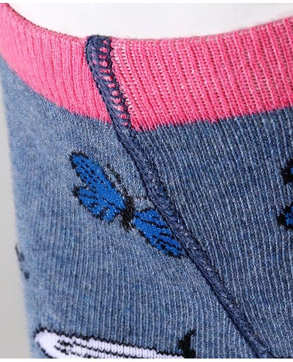 Cutewalk By Babyhug Anti Bacterial Footed Tights Butterfly Design - Multicolor