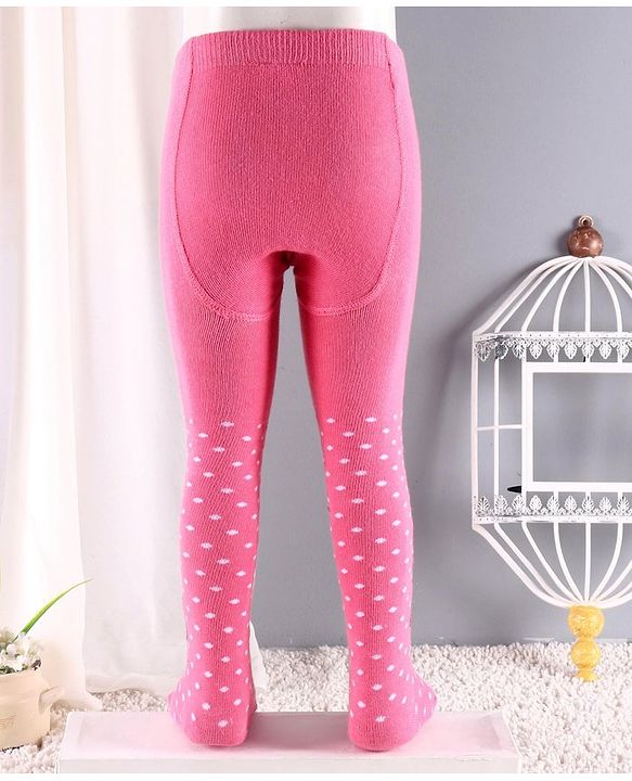 Cute Walk by Babyhug Footed Tights Cartoon Print - Pink