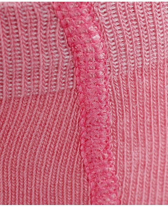 Cute Walk by Babyhug Antibacterial Footed Tights Floral Design - Pink