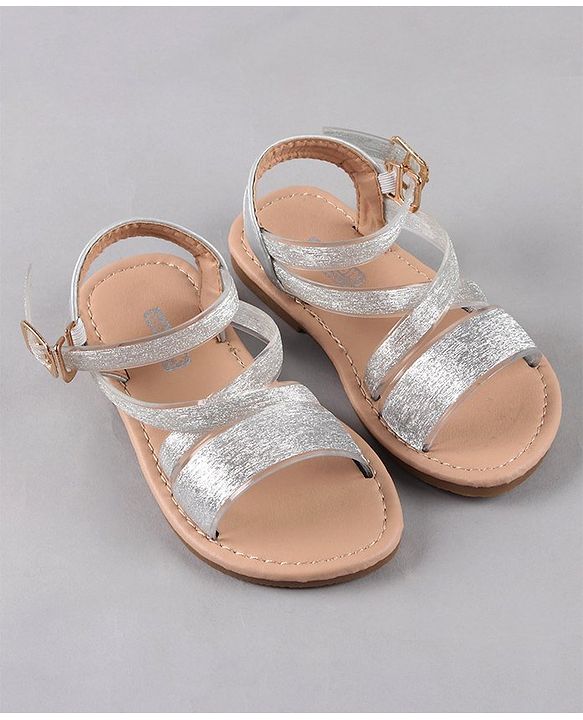 Cute Walk by Babyhug Party Wear Sandals - Silver